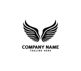 Wings logo vector illustration. Wings logo design. Modern angel wings. Shallotte of angle wings