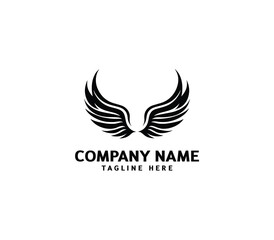 Wings logo vector illustration. Wings logo design. Modern angel wings. Shallotte of angle wings