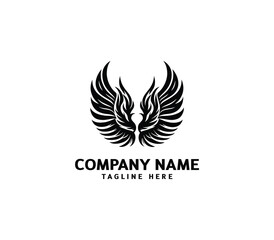 Wings logo vector illustration. Wings logo design. Modern angel wings. Shallotte of angle wings