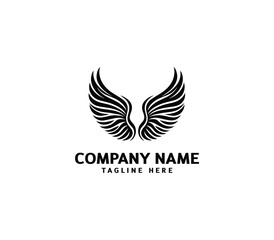 Wings logo vector illustration. Wings logo design. Modern angel wings. Shallotte of angle wings