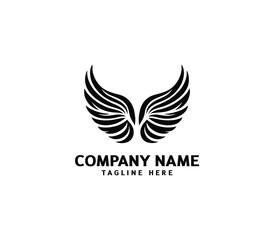 Wings logo vector illustration. Wings logo design. Modern angel wings. Shallotte of angle wings