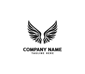 Wings logo vector illustration. Wings logo design. Modern angel wings. Shallotte of angle wings