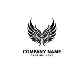 Wings logo vector illustration. Wings logo design. Modern angel wings. Shallotte of angle wings