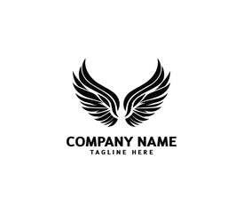 Wings logo vector illustration. Wings logo design. Modern angel wings. Shallotte of angle wings