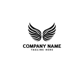 Wings logo vector illustration. Wings logo design. Modern angel wings. Shallotte of angle wings