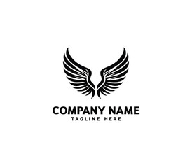 Wings logo vector illustration. Wings logo design. Modern angel wings. Shallotte of angle wings