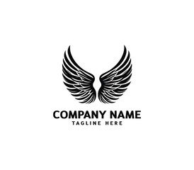 Wings logo vector illustration. Wings logo design. Modern angel wings. Shallotte of angle wings
