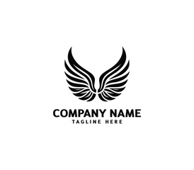Wings logo vector illustration. Wings logo design. Modern angel wings. Shallotte of angle wings