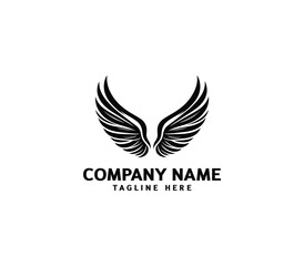 Wings logo vector illustration. Wings logo design. Modern angel wings. Shallotte of angle wings
