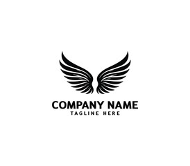Wings logo vector illustration. Wings logo design. Modern angel wings. Shallotte of angle wings