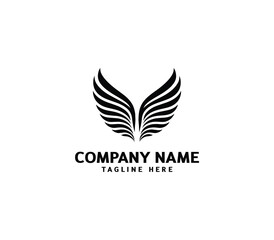 Wings logo vector illustration. Wings logo design. Modern angel wings. Shallotte of angle wings