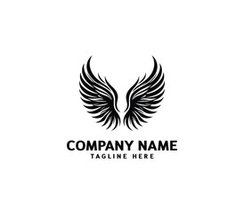 Wings logo vector illustration. Wings logo design. Modern angel wings. Shallotte of angle wings