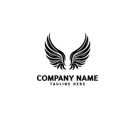 Wings logo vector illustration. Wings logo design. Modern angel wings. Shallotte of angle wings