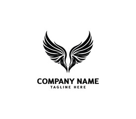 Wings logo vector illustration. Wings logo design. Modern angel wings. Shallotte of angle wings