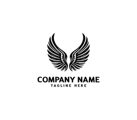 Wings logo vector illustration. Wings logo design. Modern angel wings. Shallotte of angle wings