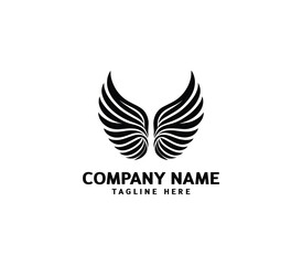Wings logo vector illustration. Wings logo design. Modern angel wings. Shallotte of angle wings