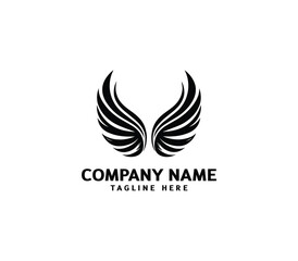 Wings logo vector illustration. Wings logo design. Modern angel wings. Shallotte of angle wings