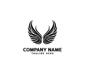 Wings logo vector illustration. Wings logo design. Modern angel wings. Shallotte of angle wings