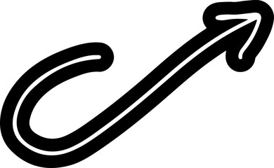 Arrow Doodle Vector Silhouette