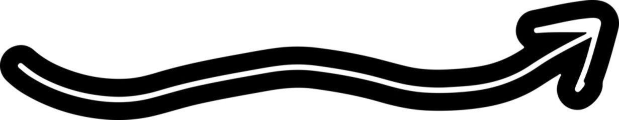 Arrow Doodle Vector Silhouette