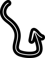 Arrow Doodle Vector Silhouette