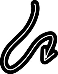 Arrow Doodle Vector Silhouette