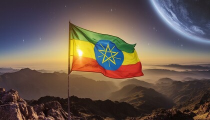 The flag of Ethiopia