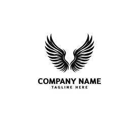 Wings logo vector illustration. Wings logo design. Modern angel wings. Shallotte of angle wings