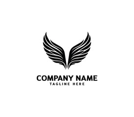 Wings logo vector illustration. Wings logo design. Modern angel wings. Shallotte of angle wings