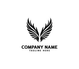 Wings logo vector illustration. Wings logo design. Modern angel wings. Shallotte of angle wings