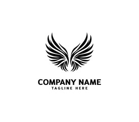 Wings logo vector illustration. Wings logo design. Modern angel wings. Shallotte of angle wings