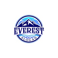 Mount Everest Vektor Stok Vector Logo Design
