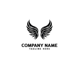 Wings logo vector illustration. Wings logo design. Modern angel wings. Shallotte of angle wings