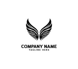 Wings logo vector illustration. Wings logo design. Modern angel wings. Shallotte of angle wings