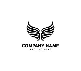 Wings logo vector illustration. Wings logo design. Modern angel wings. Shallotte of angle wings
