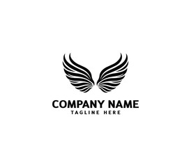 Wings logo vector illustration. Wings logo design. Modern angel wings. Shallotte of angle wings