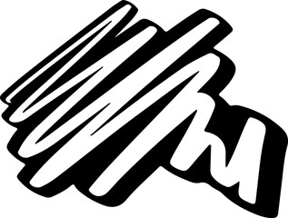 Fototapeta premium Scribble Vector Silhouette. Graffiti. Marker.