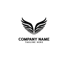 Wings logo vector illustration. Wings logo design. Modern angel wings. Shallotte of angle wings