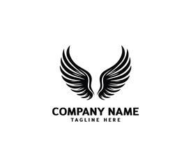 Wings logo vector illustration. Wings logo design. Modern angel wings. Shallotte of angle wings