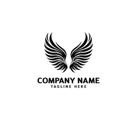 Wings logo vector illustration. Wings logo design. Modern angel wings. Shallotte of angle wings
