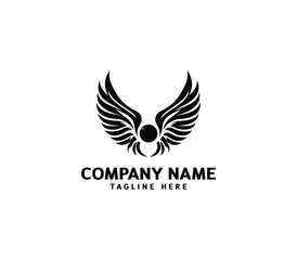 Wings logo vector illustration. Wings logo design. Modern angel wings. Shallotte of angle wings