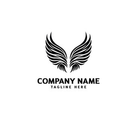 Wings logo vector illustration. Wings logo design. Modern angel wings. Shallotte of angle wings