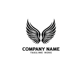 Wings logo vector illustration. Wings logo design. Modern angel wings. Shallotte of angle wings