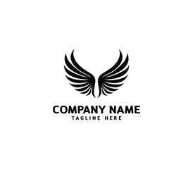 Wings logo vector illustration. Wings logo design. Modern angel wings. Shallotte of angle wings