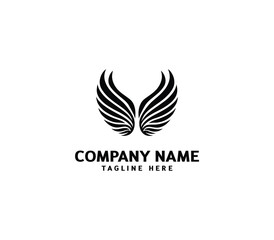 Wings logo vector illustration. Wings logo design. Modern angel wings. Shallotte of angle wings