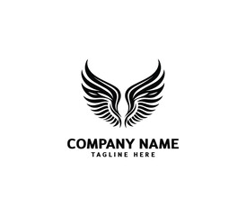 Wings logo vector illustration. Wings logo design. Modern angel wings. Shallotte of angle wings