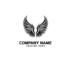 Wings logo vector illustration. Wings logo design. Modern angel wings. Shallotte of angle wings
