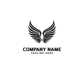Wings logo vector illustration. Wings logo design. Modern angel wings. Shallotte of angle wings