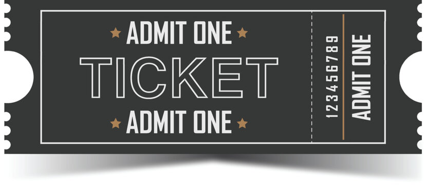 Ticket design. Admit one. 