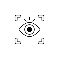 biometric symbols icon design with white background stock illustration